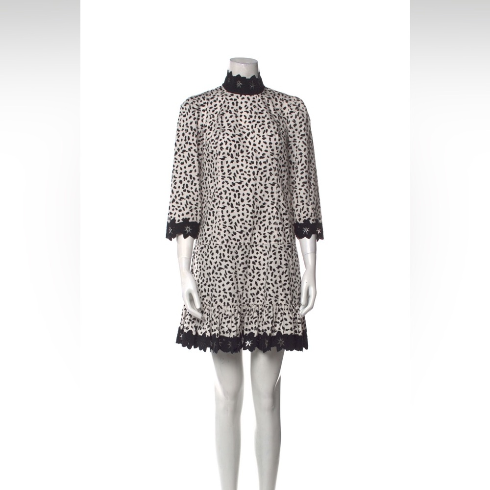 La Vie Rebecca Taylor Shift Dress NWT Black and White Cheetah